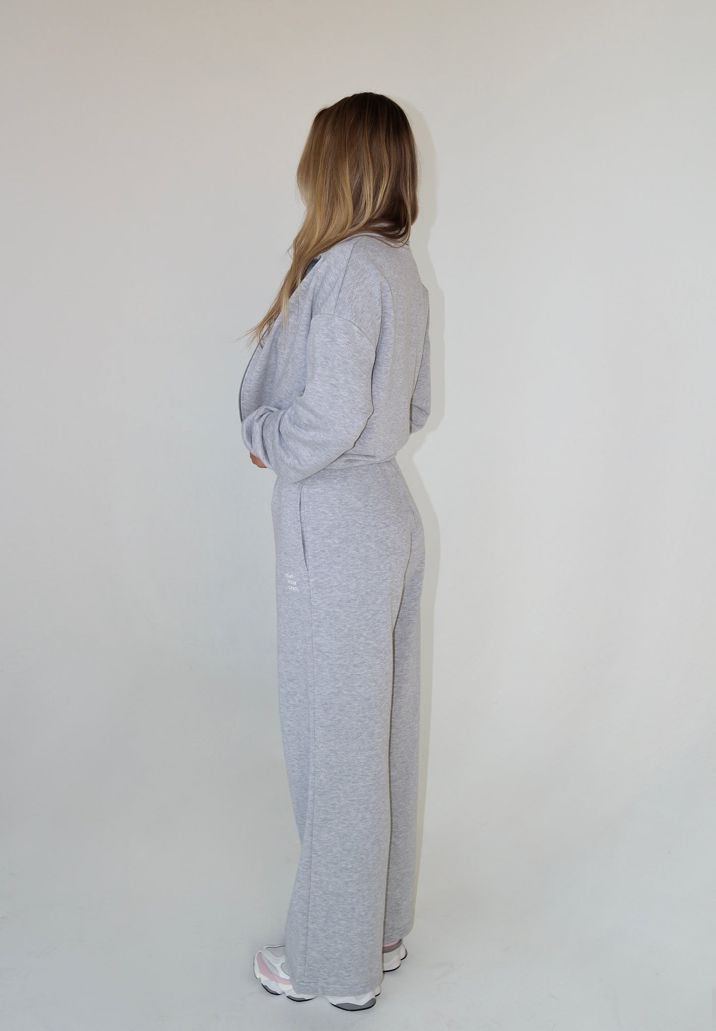 Straight trousers | Melange grey