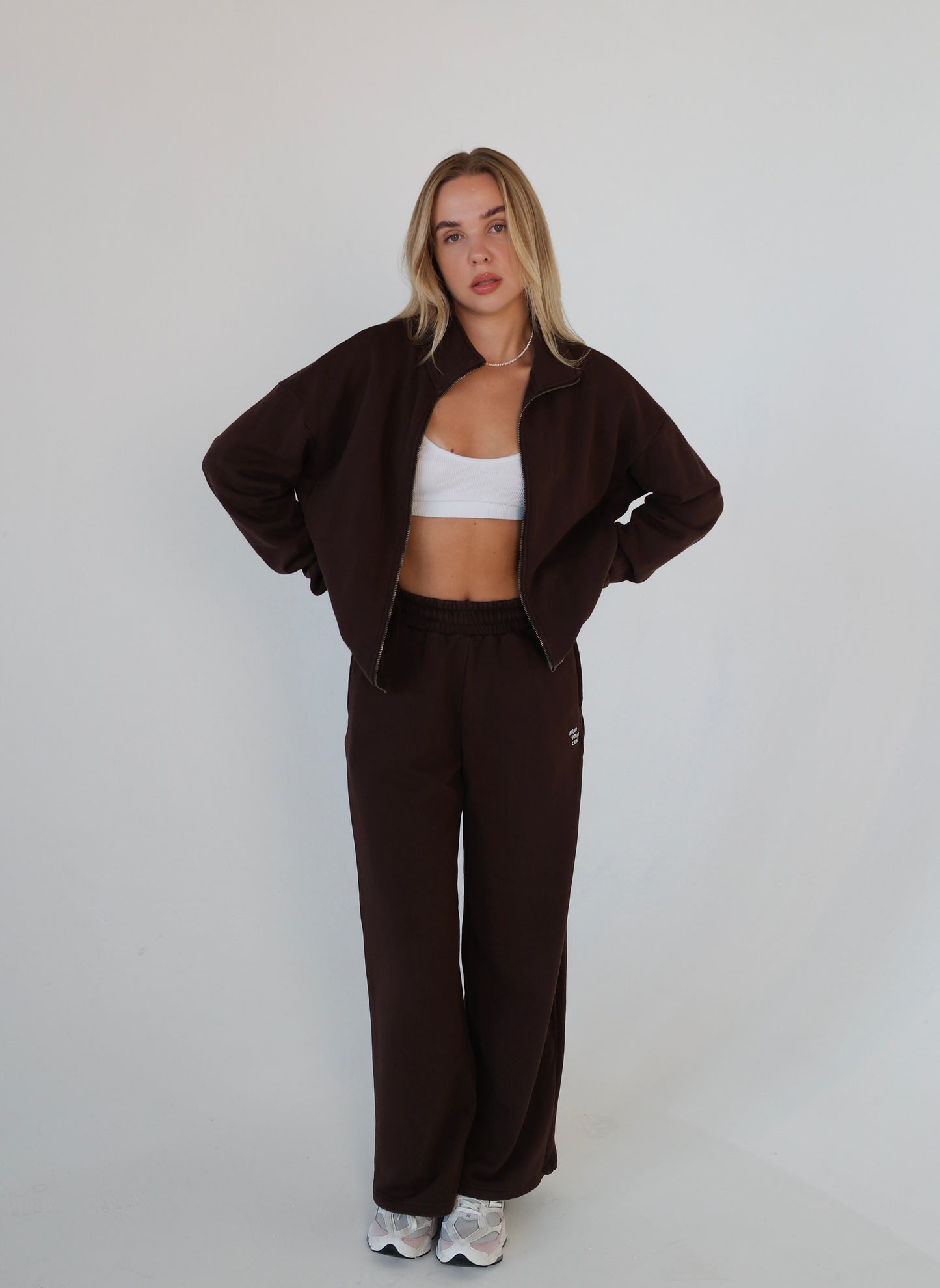 3-in-1 Set: Polo Sweatshirt, Trousers & Shorts | Brown