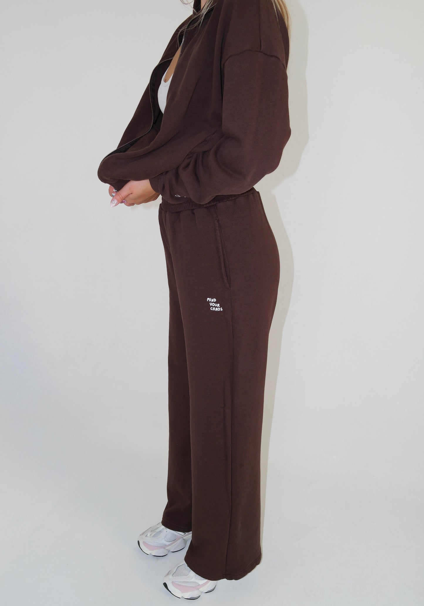 3-in-1 Set: Polo Sweatshirt, Trousers & Shorts | Brown