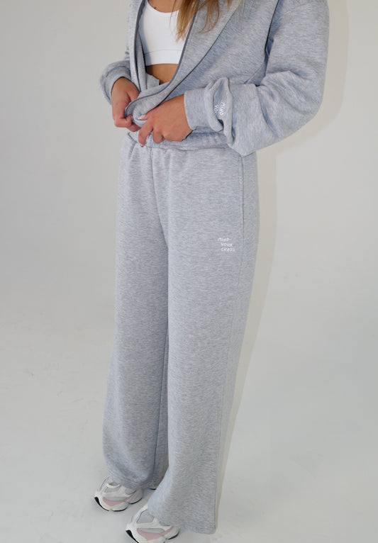 Straight trousers | Melange grey