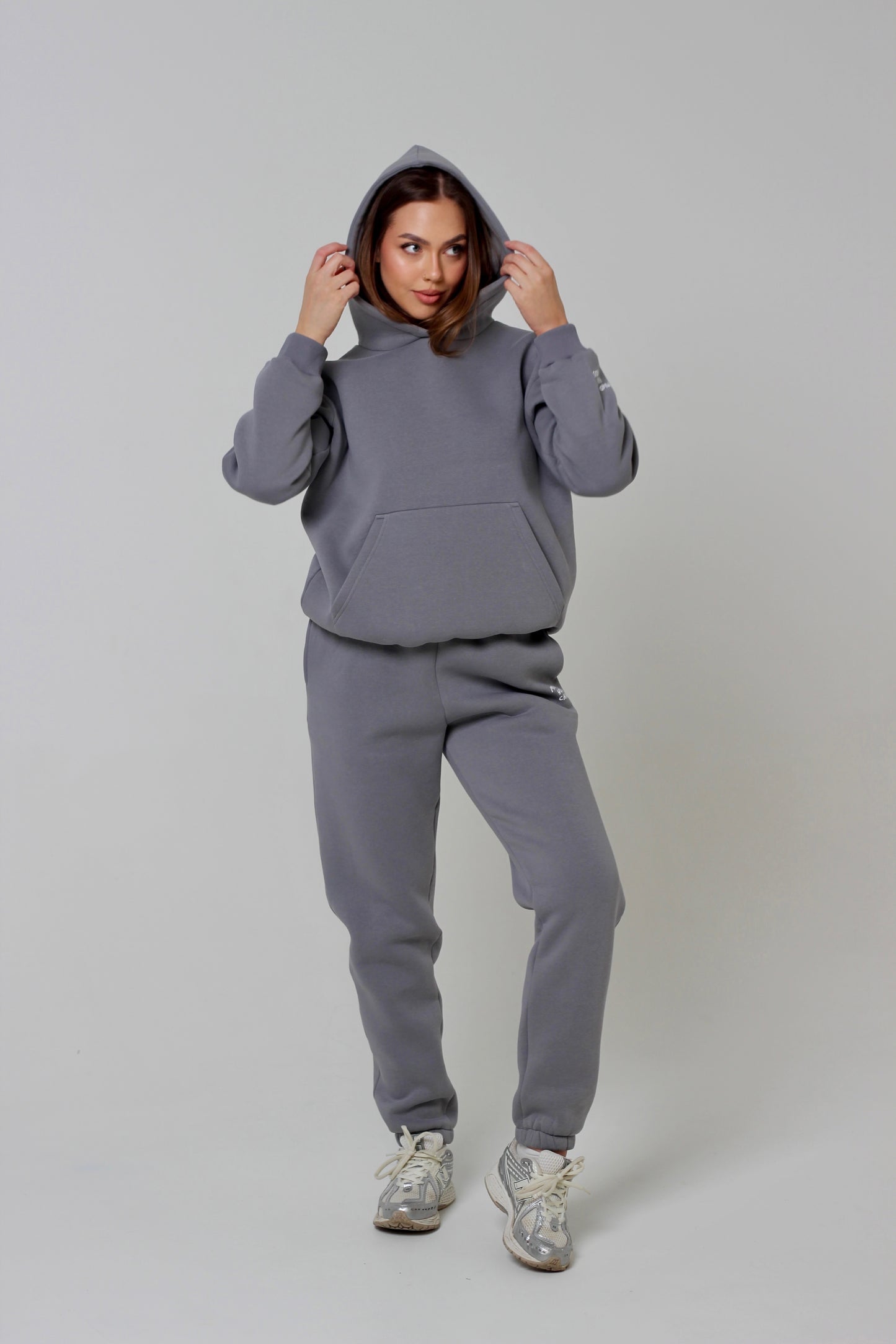 Grey unisex hoodie