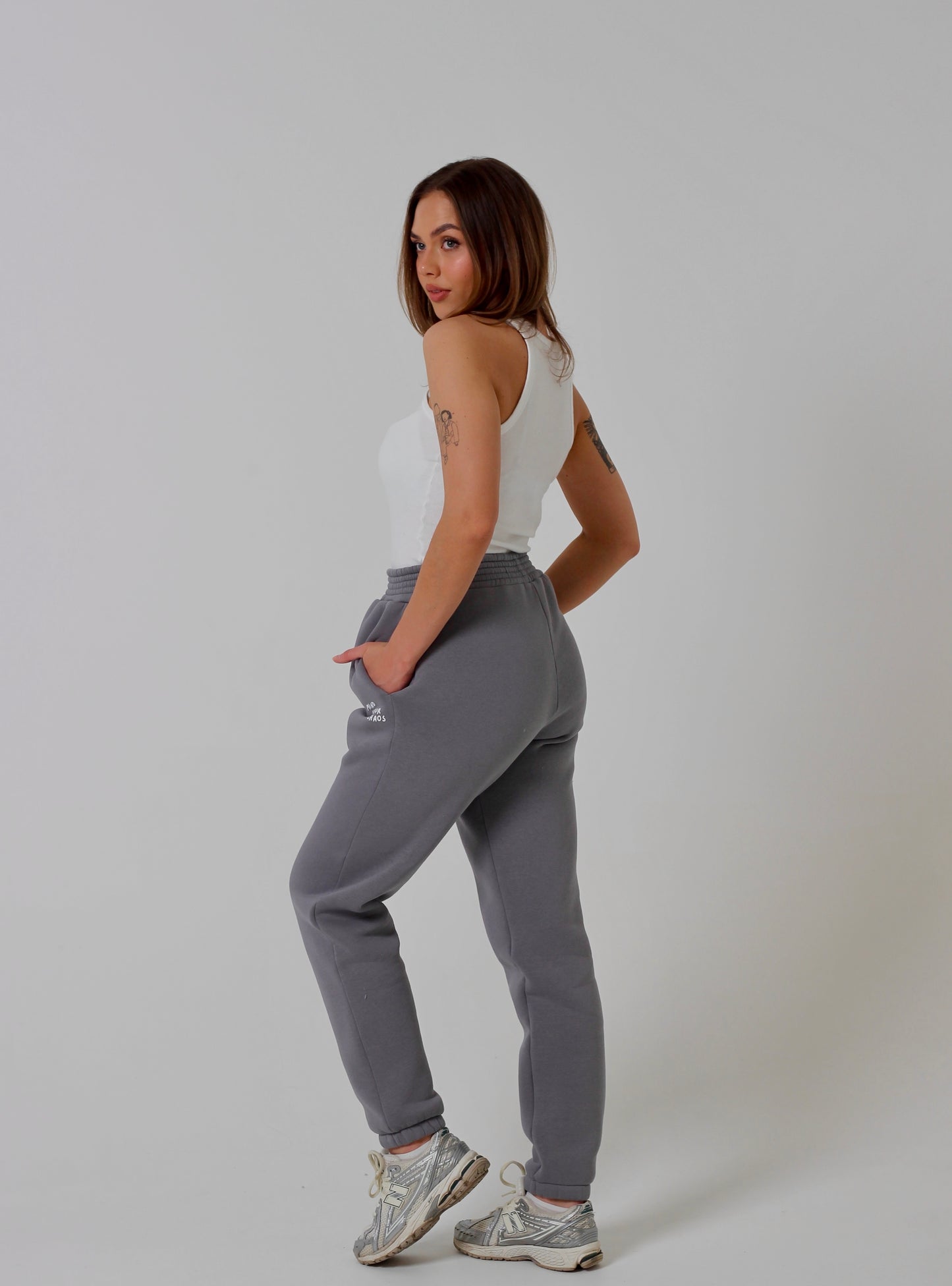 Grey unisex joggers