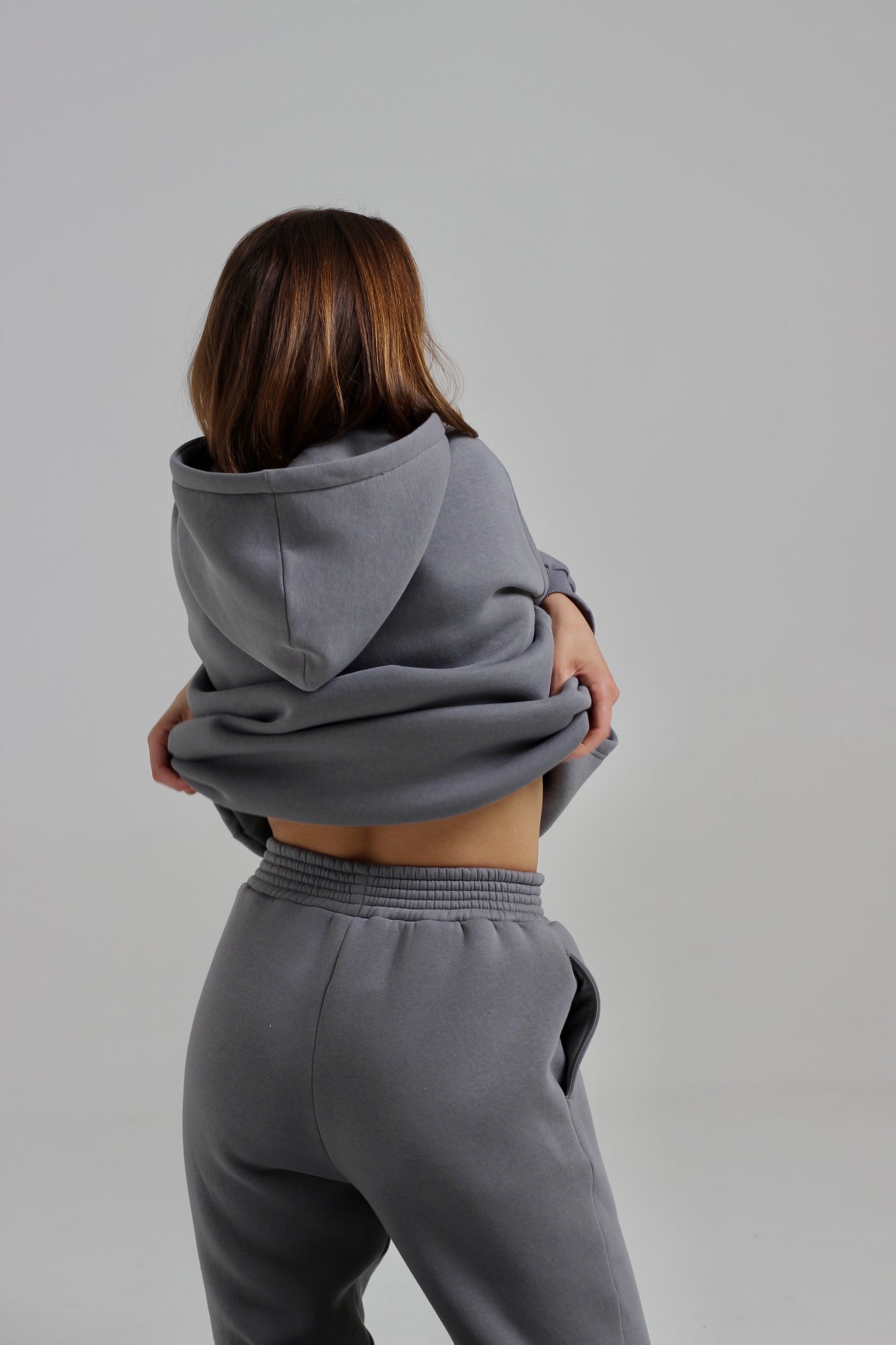 Grey unisex hoodie
